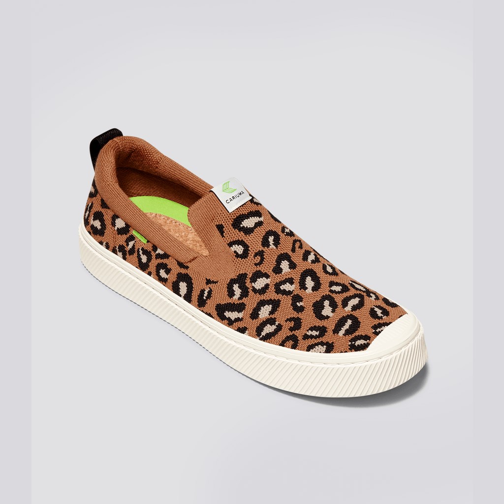 IBI Slip-On Cariuma Low Top Bamboo Weave Knit Vegan Leopard Homme | TKD-3926905